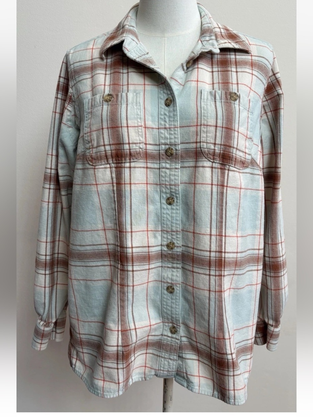 Duluth Trading Free Swingin’ Flannel Plaid Shirt M